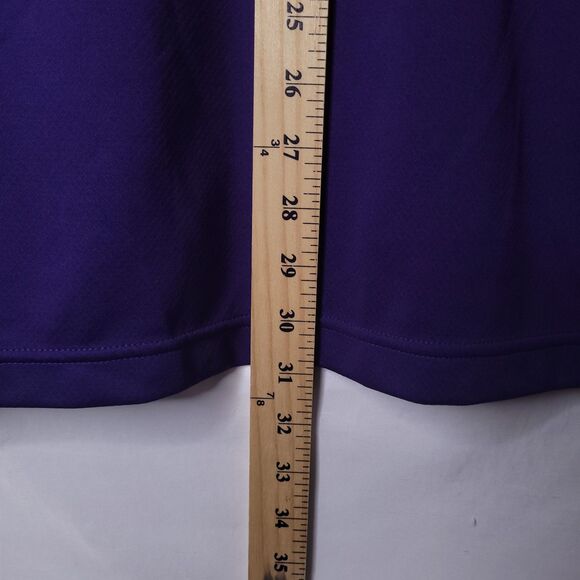 Under Armour Polo Shirt Mens Large Purple Performance Loose HeatGear Tech - Picture 9 of 14